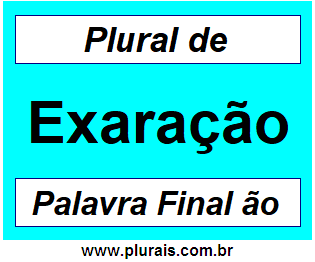 Plural de Exaração