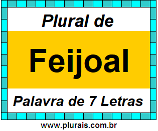 Plural de Feijoal