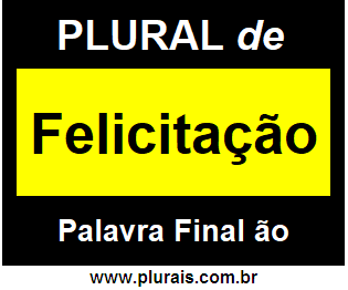 Plural de Felicitação