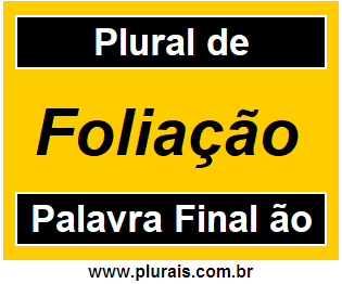 Plural de Foliação