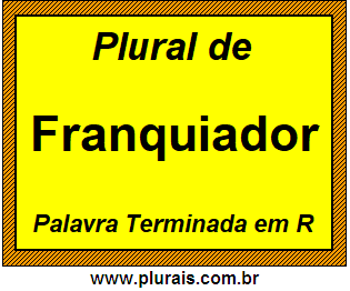 Plural de Franquiador