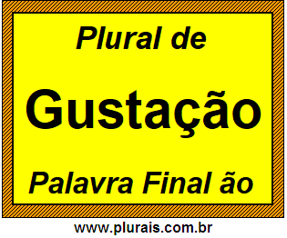 Plural de Gustação