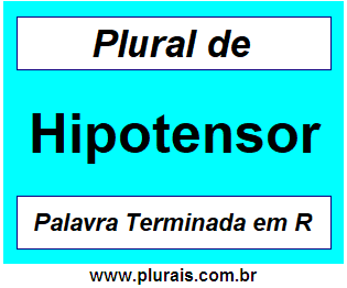 Plural de Hipotensor