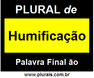 Plural de Humificação