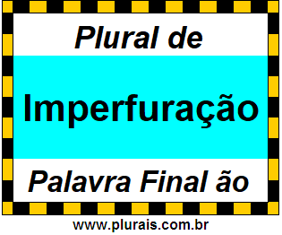 Plural de Imperfuração