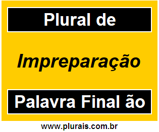 Plural de Impreparação