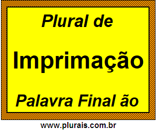 Plural de Imprimação