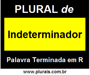 Plural de Indeterminador