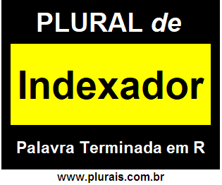 Plural de Indexador