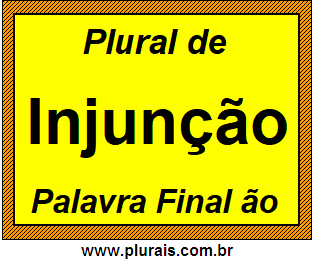 Plural de Injunção