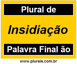 Plural de Insidiação