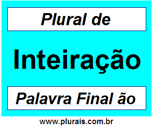 Plural de Inteiração