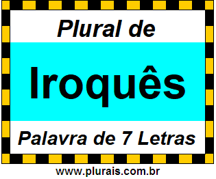 Plural de Iroquês