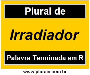 Plural de Irradiador