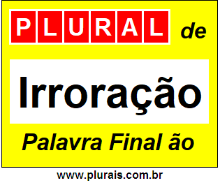 Plural de Irroração