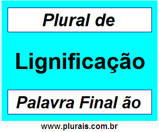 Plural de Lignificação