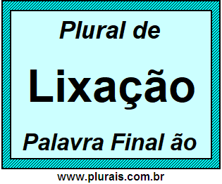 Plural de Lixação