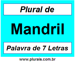 Plural de Mandril