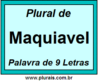 Plural de Maquiavel