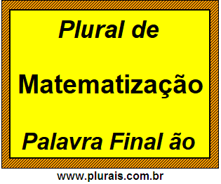 Plural de Matematização