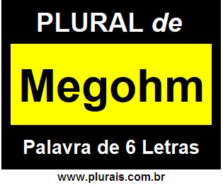 Plural de Megohm