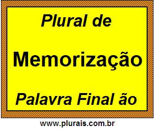 Plural de Memorização