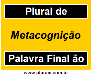 Plural de Metacognição