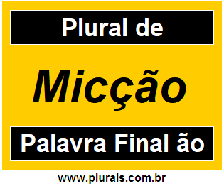 Plural de Micção