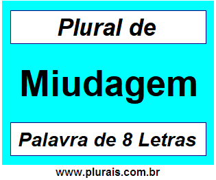 Plural de Miudagem