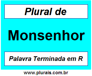 Plural de Monsenhor