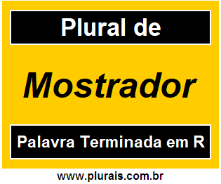 Plural de Mostrador