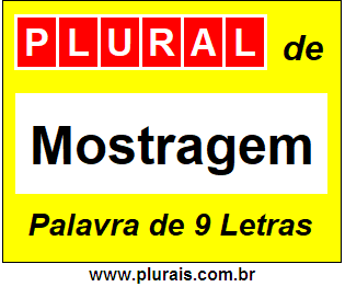 Plural de Mostragem