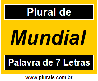 Plural de Mundial