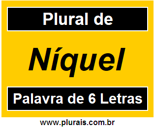 Plural de Níquel