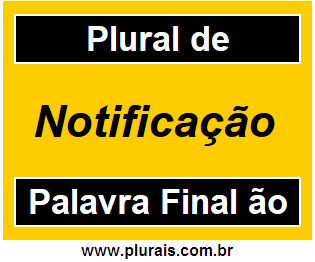 Plural de Notificação