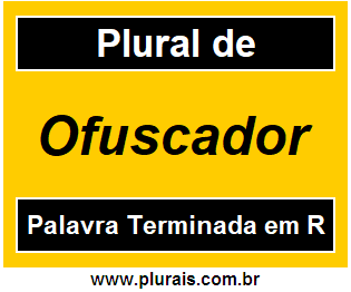 Plural de Ofuscador