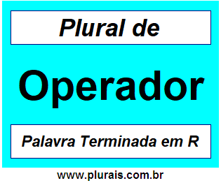 Plural de Operador