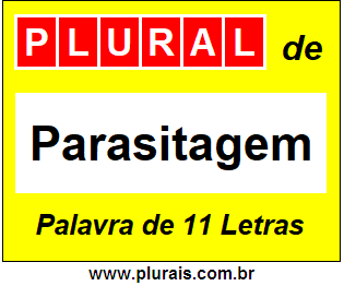 Plural de Parasitagem