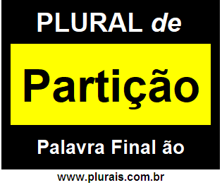 Plural de Partição