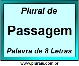 Plural de Passagem