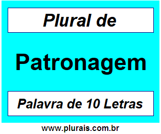 Plural de Patronagem