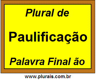 Plural de Paulificação