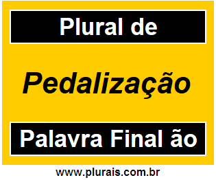 Plural de Pedalização