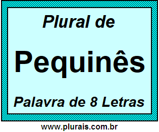 Plural de Pequinês