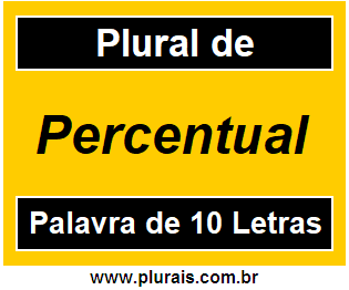 Plural de Percentual