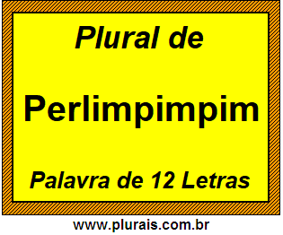 Plural de Perlimpimpim