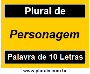 Plural de Personagem