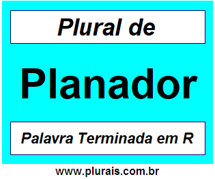 Plural de Planador