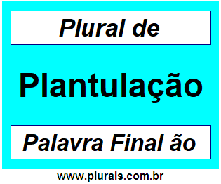 Plural de Plantulação