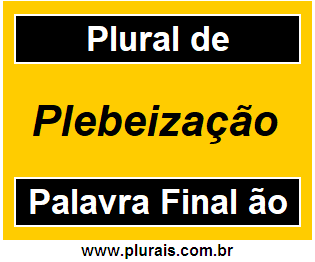 Plural de Plebeização